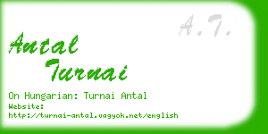 antal turnai business card